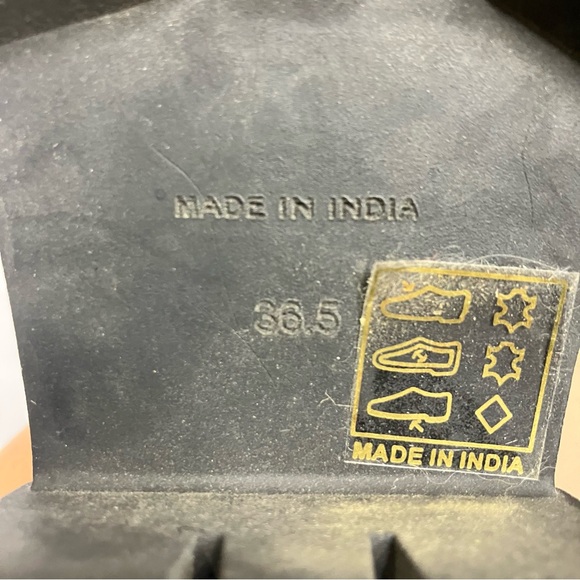 Free people‎ Lyra lug sole loafers tan Leather black womens size 36.5 trendy Y2K - Picture 8 of 9